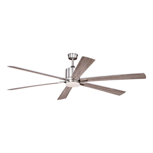 Wheelock Satin Nickel 72-Inch Ceiling Fan with LED Light Kit, image 1