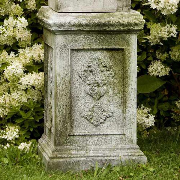 Grif 26-Inch Fiber Stone Pedestal - White Moss Finish, image 1