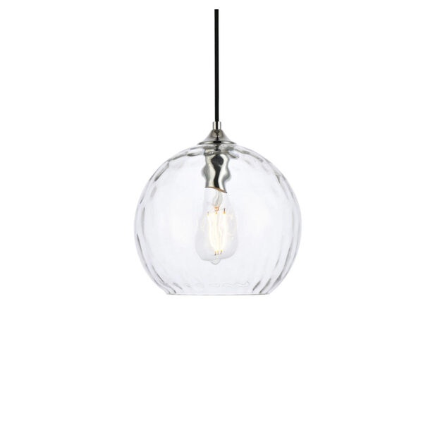 Cashel Chrome and Clear One-Light Pendant, image 3