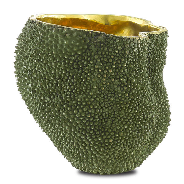Green and Gold Medium Jackfruit Vase, image 1