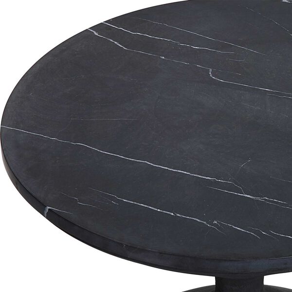 Times Up Matte Black Hourglass Shaped Side Table, image 5