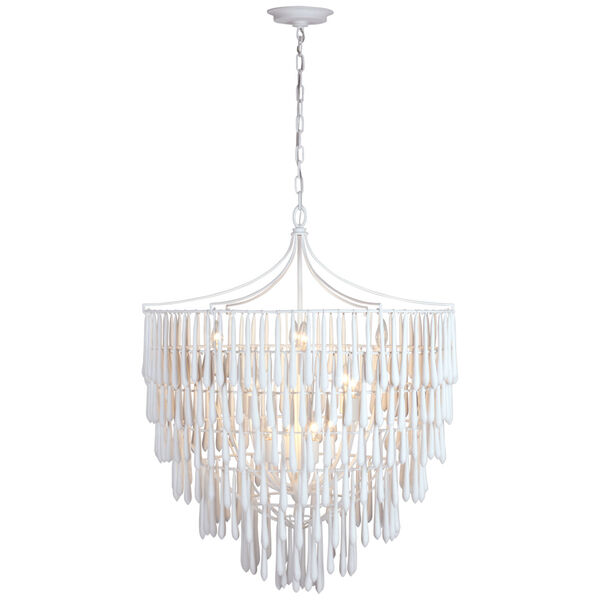 Vacarro Large Chandelier in Plaster White by Julie Neill, image 1
