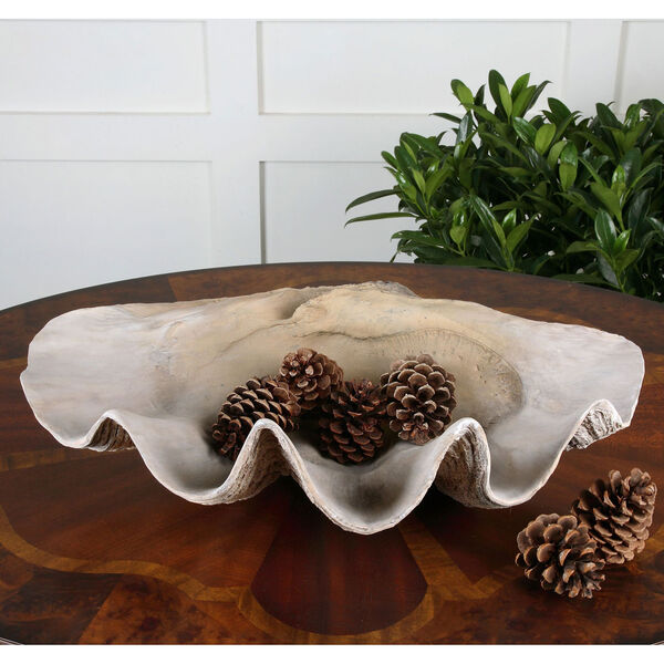 Clam Antique White Shell Bowl, image 2