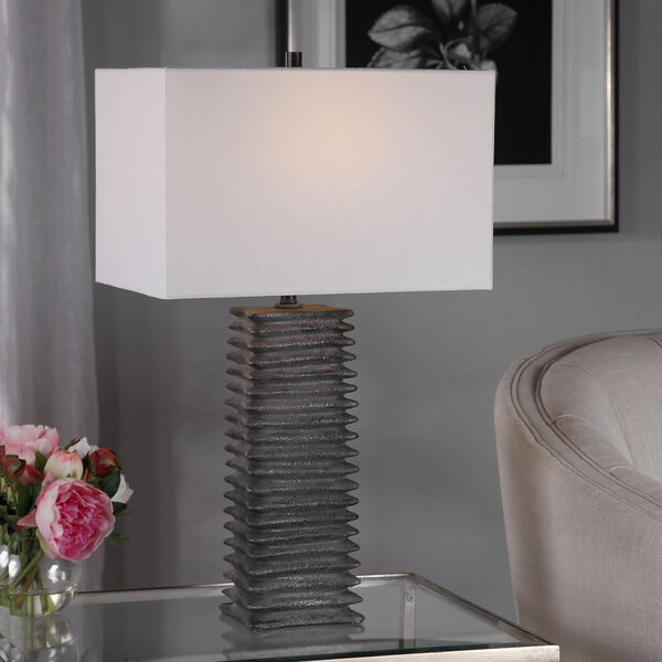 Sanderson Metallic Charcoal 1-Light Table Lamp, image 2