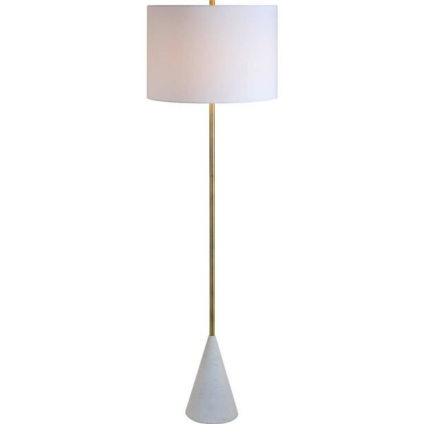 Lacuna Antique Brushed Brass One-Light Floor Lamp, image 4