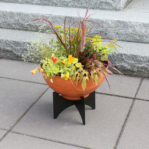 Norma I Burnt Sienna Planter with Flower Bowl, image 3