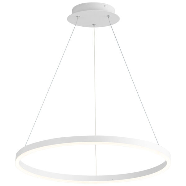 Circulo White 24-Inch LED Chandelier, image 1