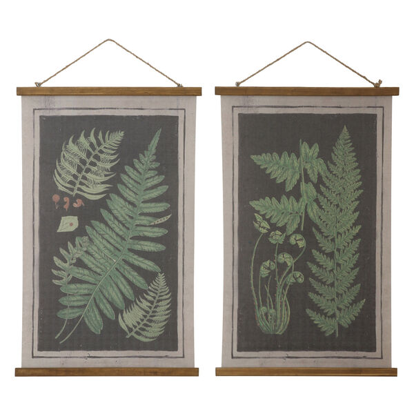 Scroll with Fern Chart, Set of Two, image 1