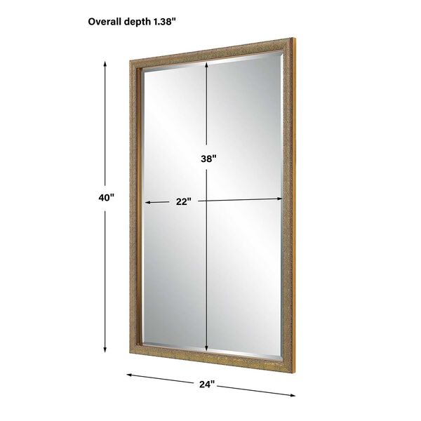 Aster Gold and Brown Frame Wall Mirror, image 3