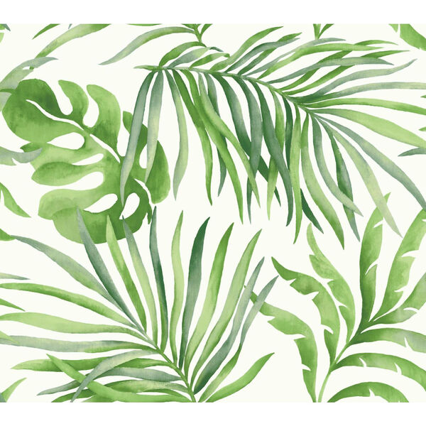 Candice Olson Tranquil Green Palm Wallpaper, image 1