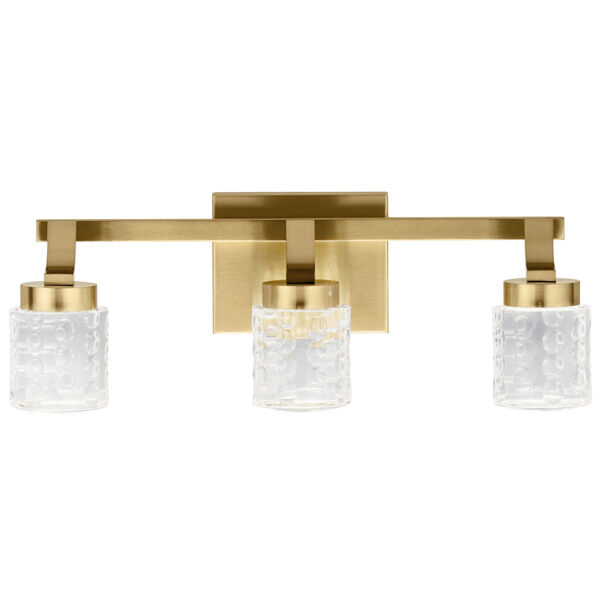 Rene Champagne Gold 19-Inch Three-Light LED Bath Vanity, image 3