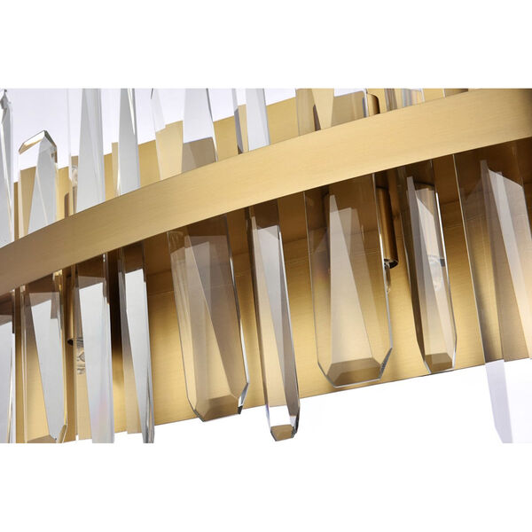 Serena Satin Gold and Clear 24-Inch Crystal Bath Sconce, image 6