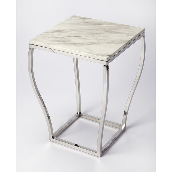 Haley Marble and Metal End Table, image 1