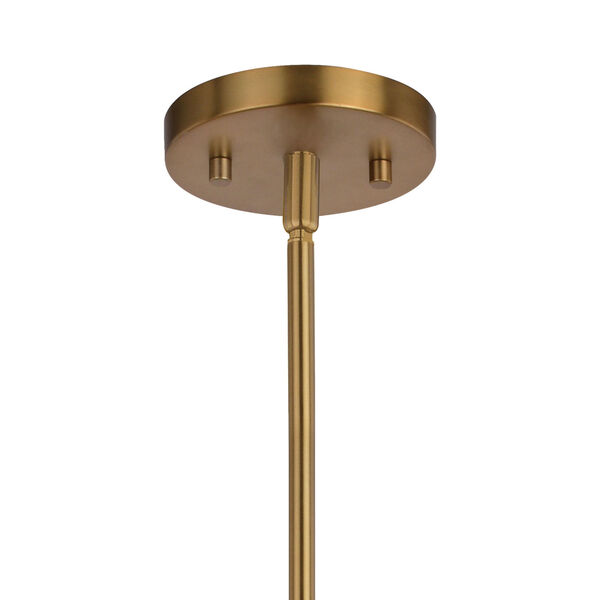 Dunning Natural Brass and Burnished Chestnut Four-Light Pendant, image 2