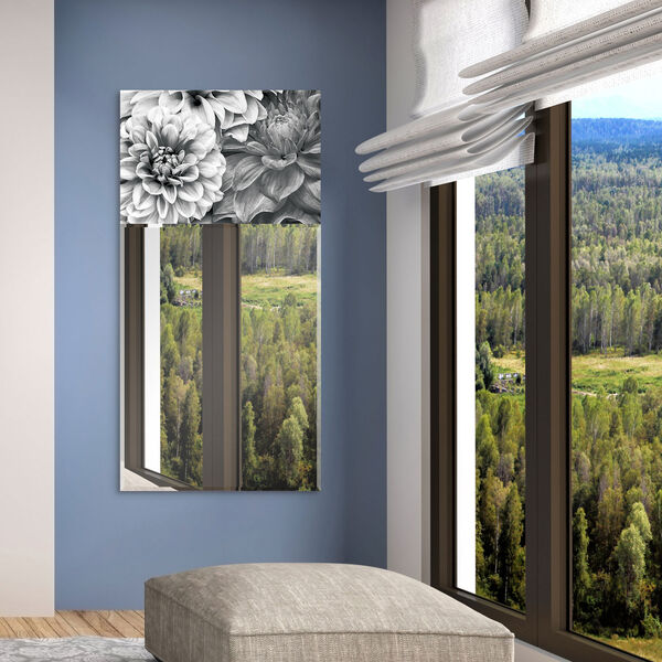 Blossoms Gray 48 x 24-Inch Rectangular Beveled Wall Mirror, image 5