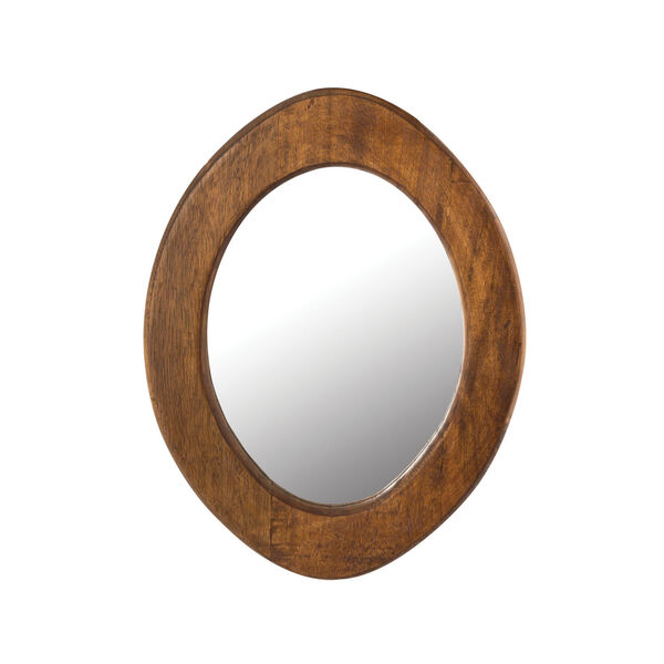 Norwood Dark Mango 13-Inch Oval Wall Mirror, image 1