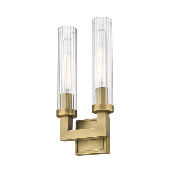 Beau Rubbed Brass Two-Light Wall Sconce, image 3