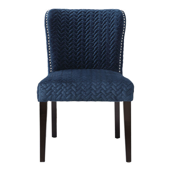 Miri Blue Armless Chair, Set of 2, image 1