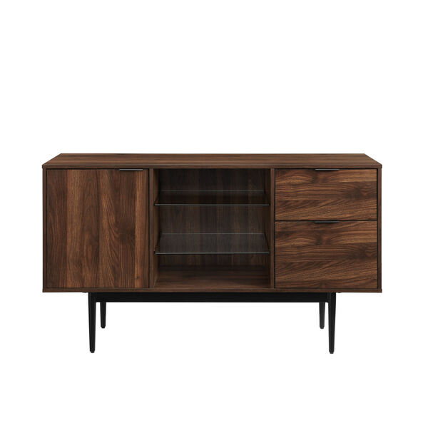 Astor Dark Walnut and Black Sideboard with Two Drawer, image 4