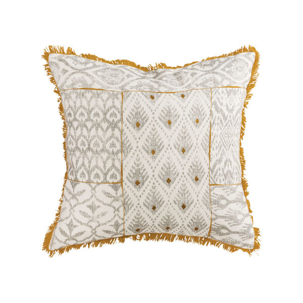 Sonnet Earthy Mustard, Grey and Off-white 20-Inch 20 x 20 In. Pillow, image 1