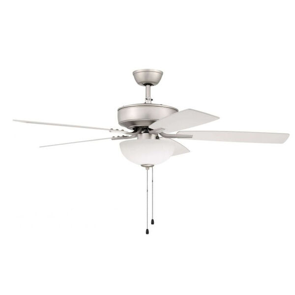 Pro Plus Brushed Satin Nickel 52-Inch Two-Light LED Ceiling Fan, image 1