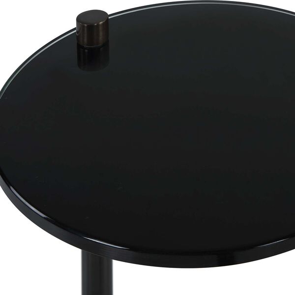 Steward Matte Black Round Drink Table, image 6