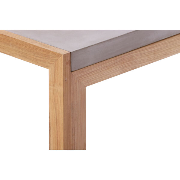 Perpetual Soho Teak and Concrete Dining Table, image 3