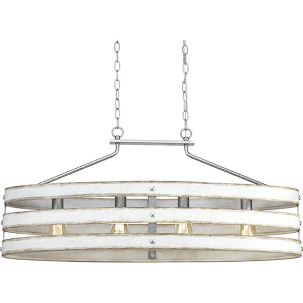 Willow Galvanized Four-Light Chandelier, image 1
