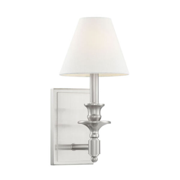 Preston Brushed Nickel Seven-Inch One-Light Wall Sconce, image 1