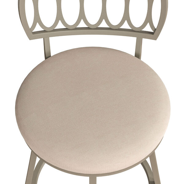 Canal Street Champagne Gold And Cream Geometric Circle Adjustable Stool With Nested Leg, image 9