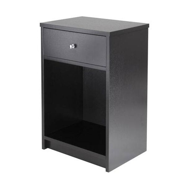 Squamish Accent table with One Drawer, Black Finish, image 1