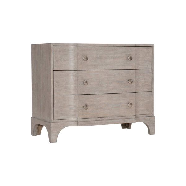 Albion Pewter Nightstand with Three Drawers, image 3