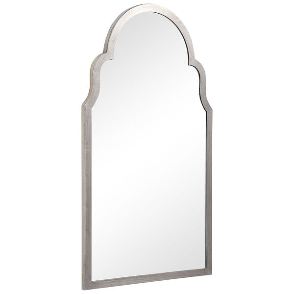 Aster Silver Leaf Finish Arch Wall Mirror, image 4