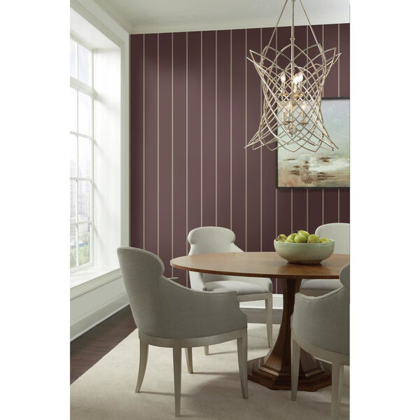 Stripes Resource Library Burgundy Social Club Stripe Wallpaper – SAMPLE SWATCH ONLY, image 3