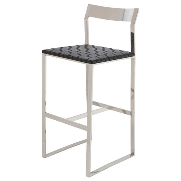 Camille Black and Silver Counter Stool, image 1