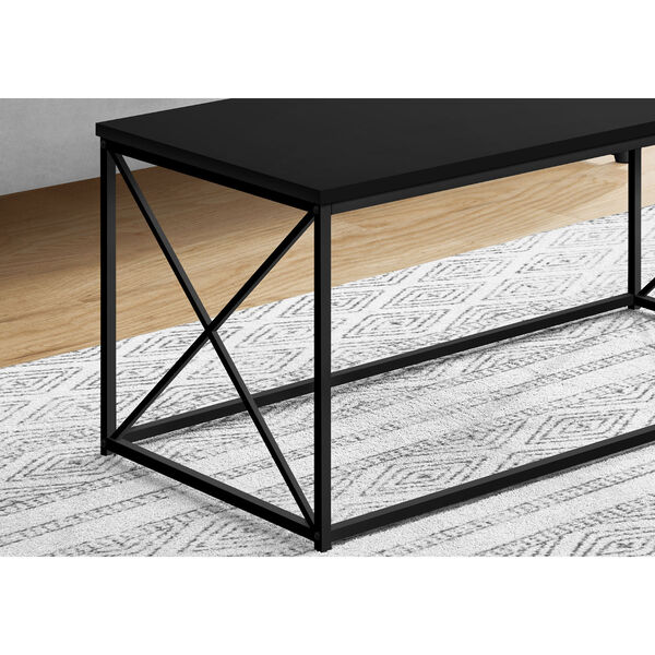 Black X-Leg Coffee Table, image 3
