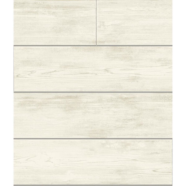 Shiplap Gray and Off White Removable Wallpaper, image 1