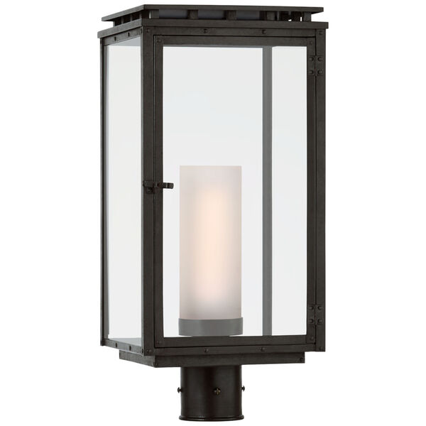 Cheshire Post Light in Aged Iron with Clear Glass by Chapman  and  Myers, image 1
