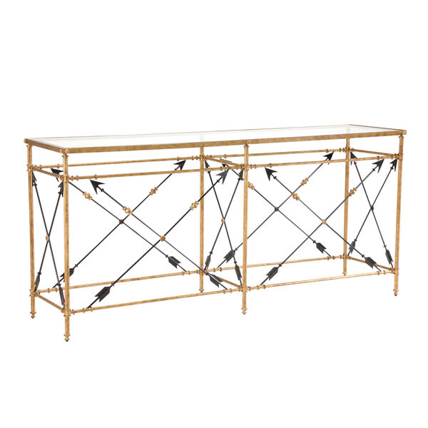 Gold Arrow Console Table, image 1