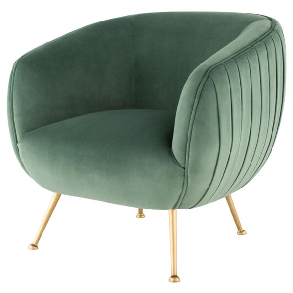 Sofia Moss and Gold Occasional Chair, image 1