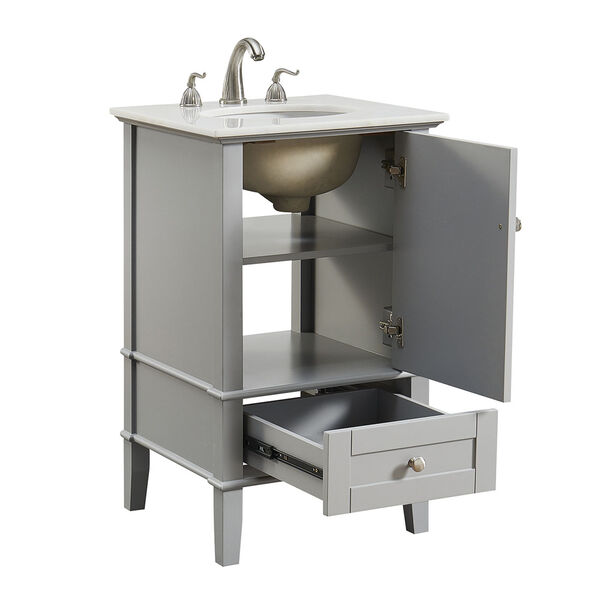 Luxe Grey Vanity Washstand, image 3