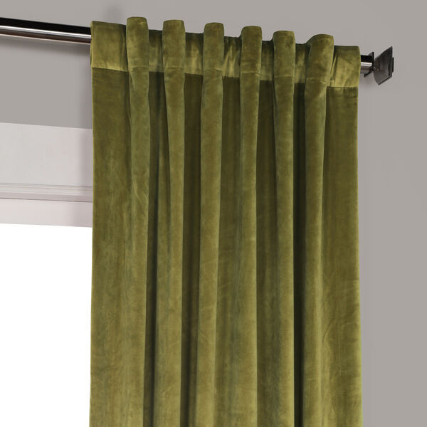 Green 120 x 50 In. Plush Velvet Curtain Single Panel, image 9