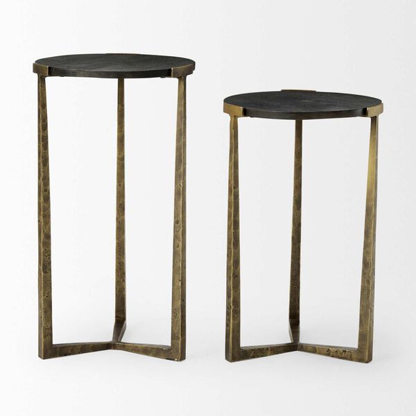 Atticus Black Wood Nesting Accent Tables, (Set of Two), image 2