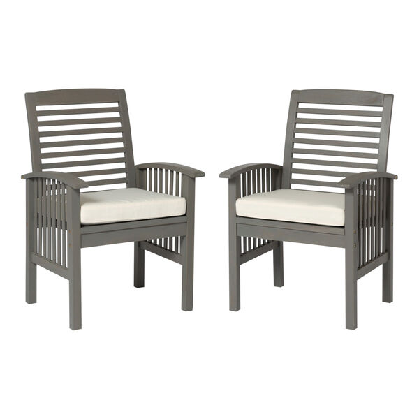 Gray Wash 32-Inch Four-Piece Simple Outdoor Dining Set, image 5