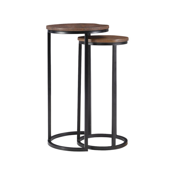 Weston Black and Brown Nesting Tables, Set of 2, image 1