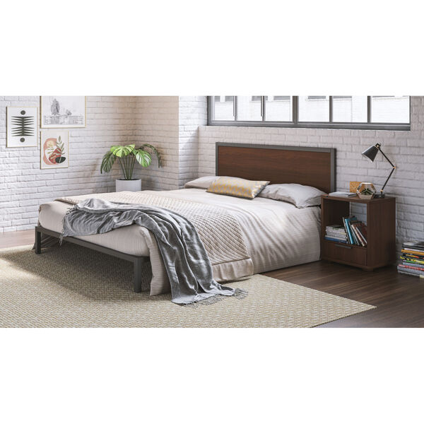 Merge Brown Queen Bed with Nightstand, Two-Piece, image 1