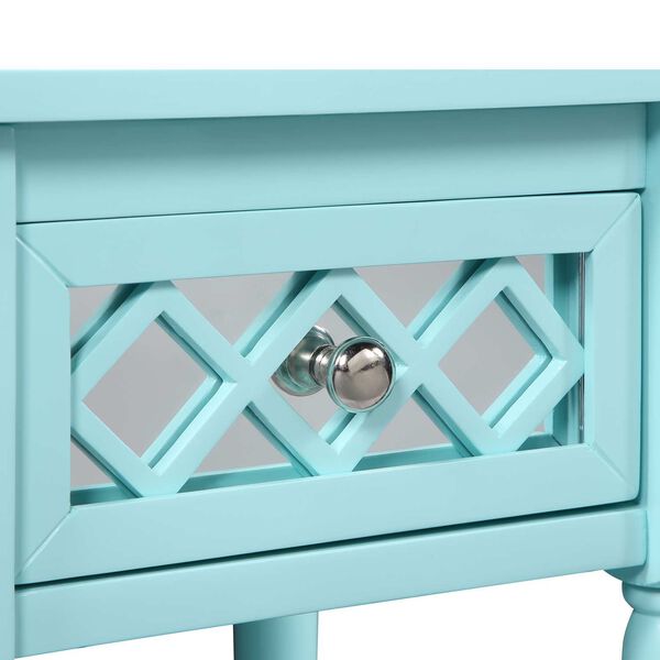 French Country Khloe Deluxe One Drawer End Table with Shelf, image 4