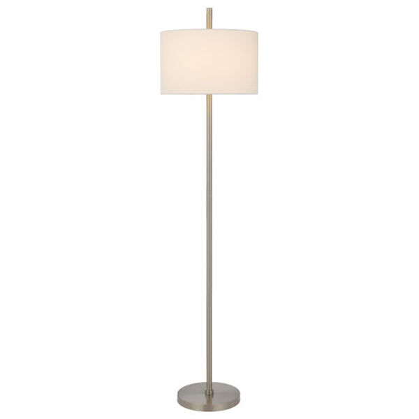 Roanne Brushed Steel One-Light Floor Lamp, image 6