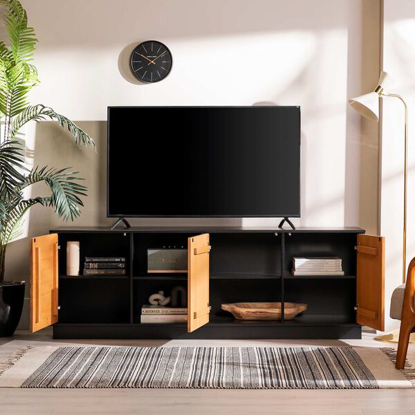 Caramel and Black TV Stand, image 8