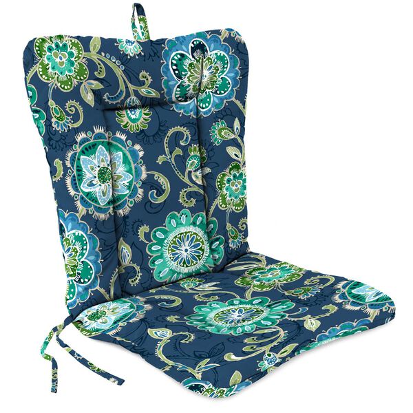 Fanfare Capri Blue 21 x 38 Inches Knife Edge Outdoor Chair Cushion, image 1